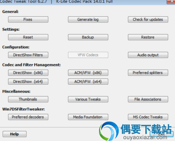 K-Lite Codec Pack Full(影音解码器)